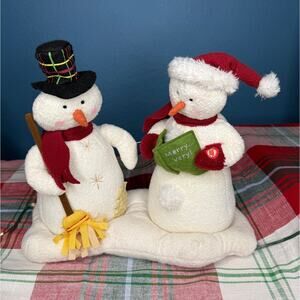 Hallmark Jingle Pals Snowman Duet Plush Animated "We Wish You a Merry Christmas"